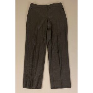 St.‎ John Wool Blend Dress Pants Size 2 Gray Straight Leg Career Made in USA